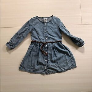 NWT Carter’s Jean Dress with Braided Belt